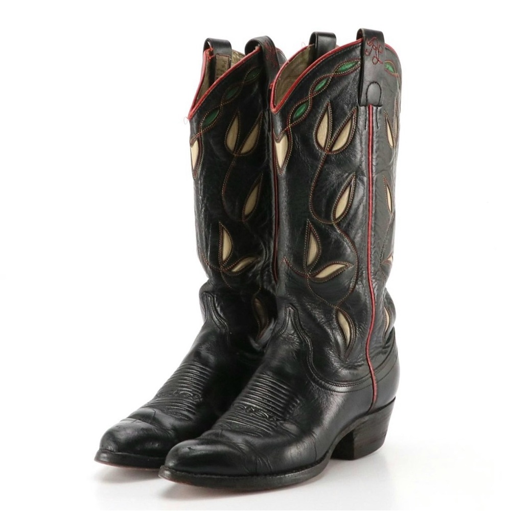 RARE✨✨ Vintage 5.5 Ralph Lauren Selene Western Boots in Leather, circa 1980